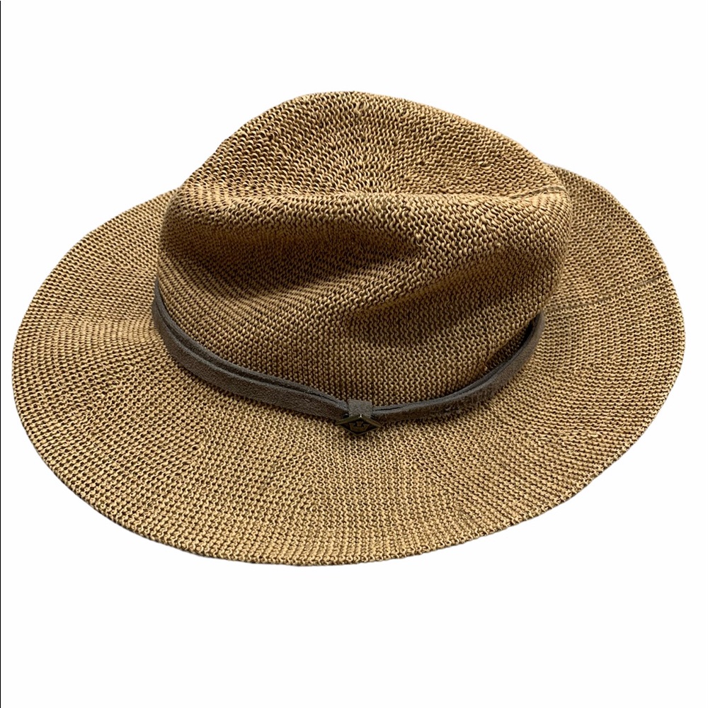 GOORIN BROS. Packable Straw Hat Suede Detail